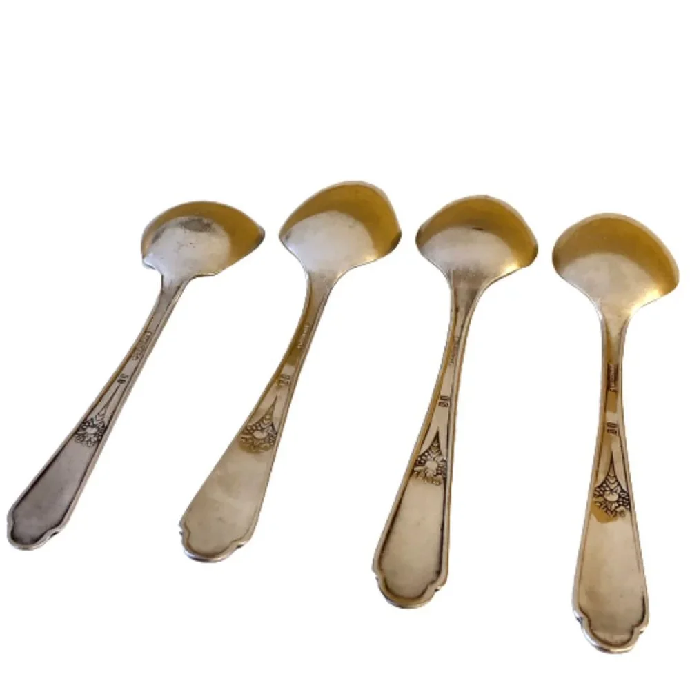 Wm Rogers MEMORY Hiawatha 1937 Silver Plate SPOONS Flatware Tsp + Tbsp + Sugar 9